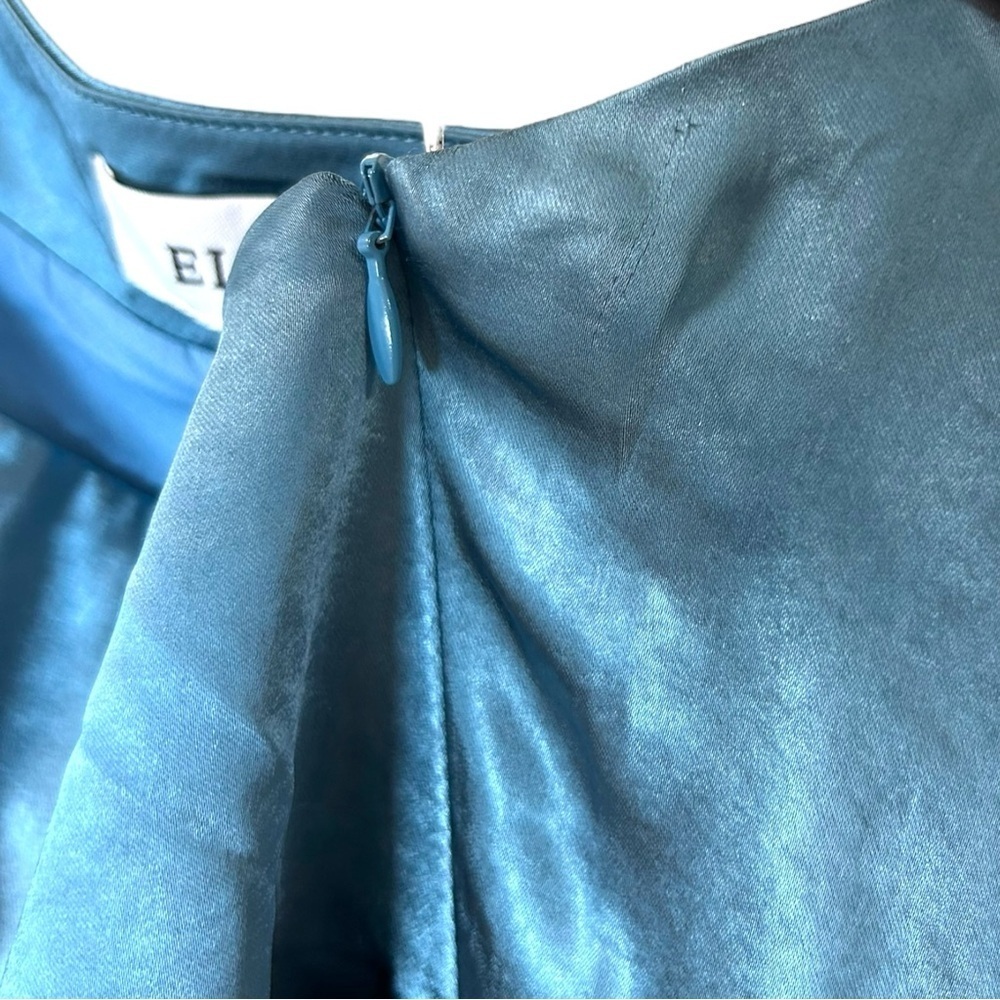 Elliatt x Revolve, Women’s ‘Cassini’ One-Shoulder Midi Satin Dress - Blue, Large - Picture 11 of 14